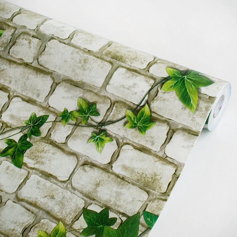 Blancho Bedding Ivy Wall Gray - Vinyl Self-Adhesive Wallpaper Prepasted Wall Stickers Wall Decor (Roll) - Image 1